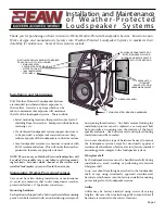 EAW Weather-Protected Loudspeaker System Installation And Maintenance предпросмотр