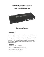 Предварительный просмотр 1 страницы Eazy2Hd HDMI 4x1 Quad Operation Manual