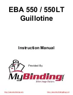 EBA 550LT Instruction Manual preview