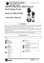 Предварительный просмотр 1 страницы EBARA 25EVMS106.75 Instruction Manual