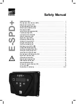 Preview for 1 page of EBARA E-SPD+ Safety Manual