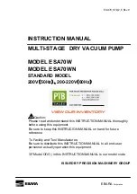 EBARA ESA70W Instruction Manual предпросмотр