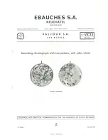 Ebauches S.A. Valjoux VZ 23 User Manual preview