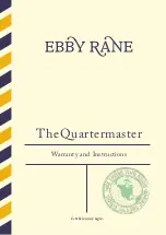 Ebby Rane The Quartermaster Warranty And Instructions preview