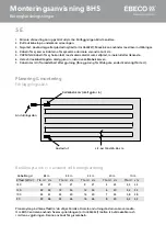 EBECO BHS Installation Instructions Manual preview