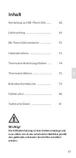 Preview for 69 page of EBECO EB-Therm 500 Manual