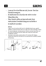 Предварительный просмотр 47 страницы Eberg QUBO Q40HD User Manual