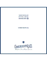 Eberhard Tazio Nuvolari Grand Prix TN User Manual preview