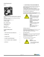 ebm-papst 3218 JH Operating Instructions preview