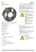 ebm-papst 6314 H Operating Manual предпросмотр