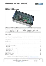 Preview for 1 page of ebm-papst CN1082 Operating And Maintenance Instructions Manual