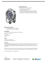 Preview for 4 page of ebm-papst ec aura 115V Operation And Maintenance Instructions