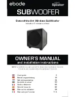 Ebode XDOM SUBWOOFER - PRODUCTSHEET Owner'S Manual And Installation Instructions предпросмотр