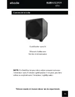 Preview for 71 page of Ebode XDOM SUBWOOFER - PRODUCTSHEET Owner'S Manual And Installation Instructions