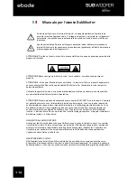 Preview for 114 page of Ebode XDOM SUBWOOFER - PRODUCTSHEET Owner'S Manual And Installation Instructions