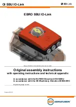 EBRO ARMATUREN SBU Original Assembly Instructions With Operating Instructions And Technical Appendix preview