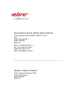 Preview for 28 page of Ebro EBI 11 Series Operating Instructions Manual