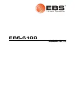 Preview for 1 page of EBS EBS-6100 User Manual