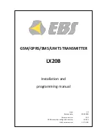 EBS LX20B Installation And Programming Manual предпросмотр