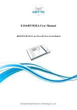 Ebyte E104-BT5010A User Manual предпросмотр