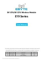 Ebyte E19 Series User Manual preview