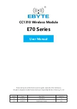 Preview for 1 page of Ebyte E70 Series User Manual