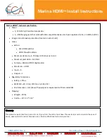 Preview for 5 page of ECA Marina HDMI MAR-H-BA-108 Installation Instructions