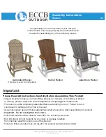 Предварительный просмотр 1 страницы ECCB OUTDOOR Adirondack Assembly Instructions