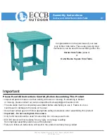 Preview for 1 page of ECCB OUTDOOR EO-OB-SET-3PC-DELUXE-INT-HARBOR-SQ Assembly Instructions