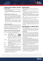 Предварительный просмотр 3 страницы Ecco Pacific 111 Operating Instructions