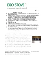 Preview for 21 page of ECCO STOVE E730 Instruction Manual