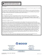 Preview for 53 page of Ecco 12+ Pro Vantage Series Assembly, Installation And Operation Instructions