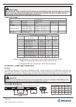 Preview for 8 page of Ecco 13 Series Installation And Operation Instructions Manual