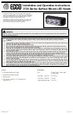 Preview for 1 page of Ecco 3735 Series Installation And Operation Instructions Manual