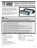 Ecco 3800 Series Assembly, Installation And Operation Instructions предпросмотр