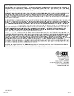 Preview for 9 page of Ecco 3800 Series Assembly, Installation And Operation Instructions