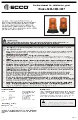 Preview for 3 page of Ecco 6260 Series Installation And Operation Instructions Manual