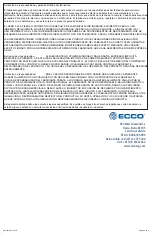 Предварительный просмотр 5 страницы Ecco 6260 Series Installation And Operation Instructions Manual