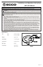 Ecco 7945 Installation And Operating Instructions Manual preview