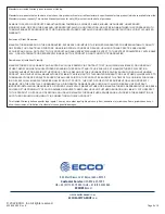 Preview for 9 page of Ecco C2013B-WC Installation & Operation Instructions