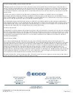 Preview for 18 page of Ecco C2013B-WC Installation & Operation Instructions