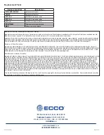 Preview for 5 page of Ecco C2013B Installation And Operation Instructions Manual