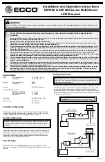 Предварительный просмотр 1 страницы Ecco EB7260 Series Assembly, Installation And Operation Instructions