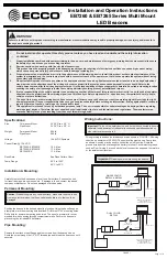 Preview for 1 page of Ecco EB7260 Series Installation And Operation Instructions Manual