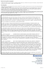 Preview for 10 page of Ecco EB7260 Series Installation And Operation Instructions Manual