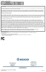 Preview for 8 page of Ecco EC2030-WC2 Operating Instructions Manual