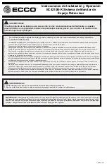 Preview for 4 page of Ecco EC4210B-K Installation And Operation Instructions Manual