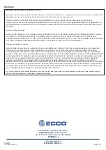 Preview for 3 page of Ecco EC5101CAW Installation And Operating Instructions Manual