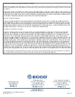 Preview for 8 page of Ecco ED3307A Assembly, Installation And Operation Instructions