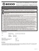 Preview for 13 page of Ecco ED3307A Assembly, Installation And Operation Instructions